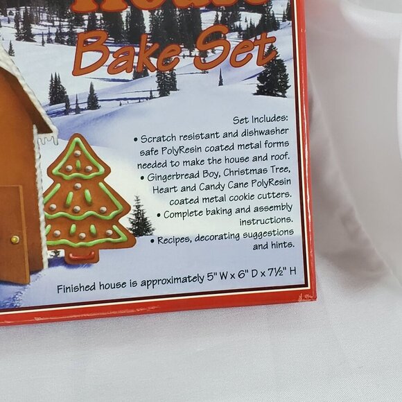 Gingerbread House Bake Set 2005 Christmas Holiday Season House, Tree, Boy - Picture 5 of 5